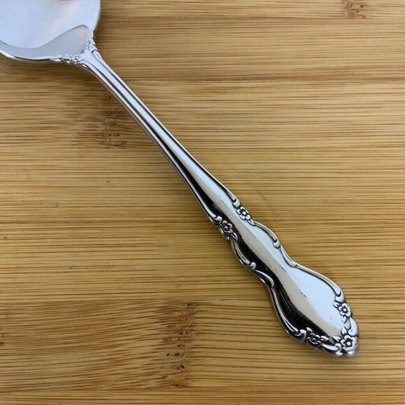 Vintage Oneida Stainless Dover 3 Oval Soup Spoons Cube Logo Replacement Flatware - Picture 3 of 4